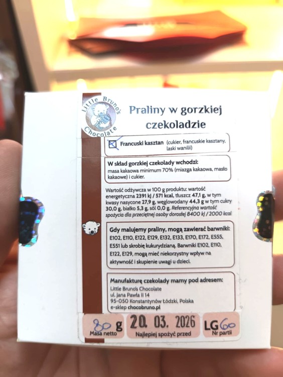 Pralina od Serca - Czekolada Gorzka z Chrupiącą Pistacją